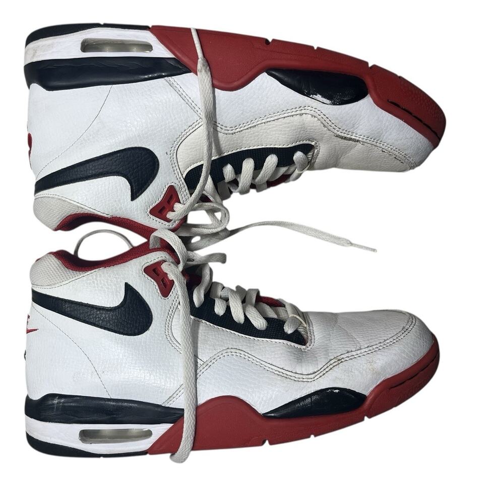 Nike Air Flight Legacy Men’s 8.5 Legacy White Red Sneakers High Tops Streetwear
